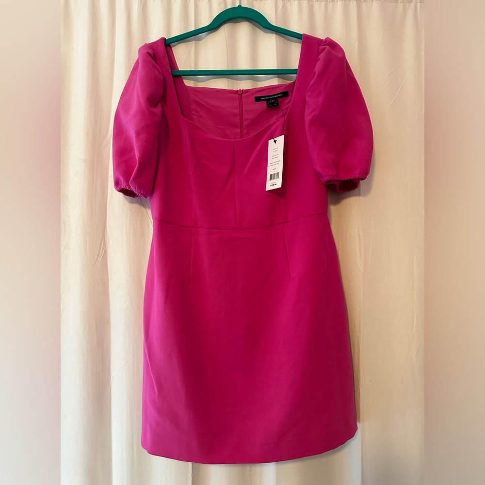 French Connection Berina Whisper dress pink size 12 NWT